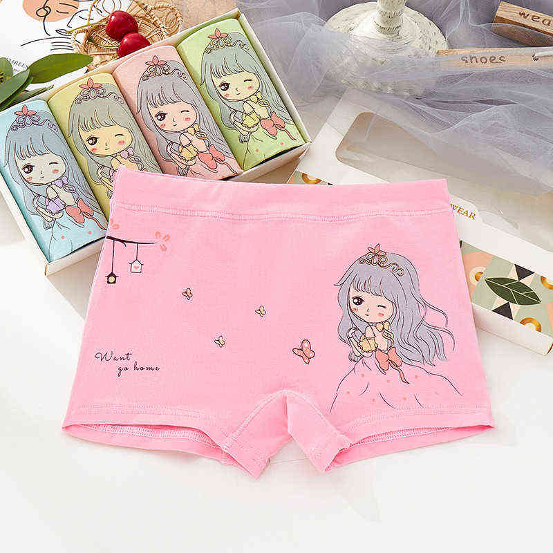 free shiping arrived high quality girl baby boxer short panties kids students children teenagers underwear 1-11y 5pcs/lot 211122