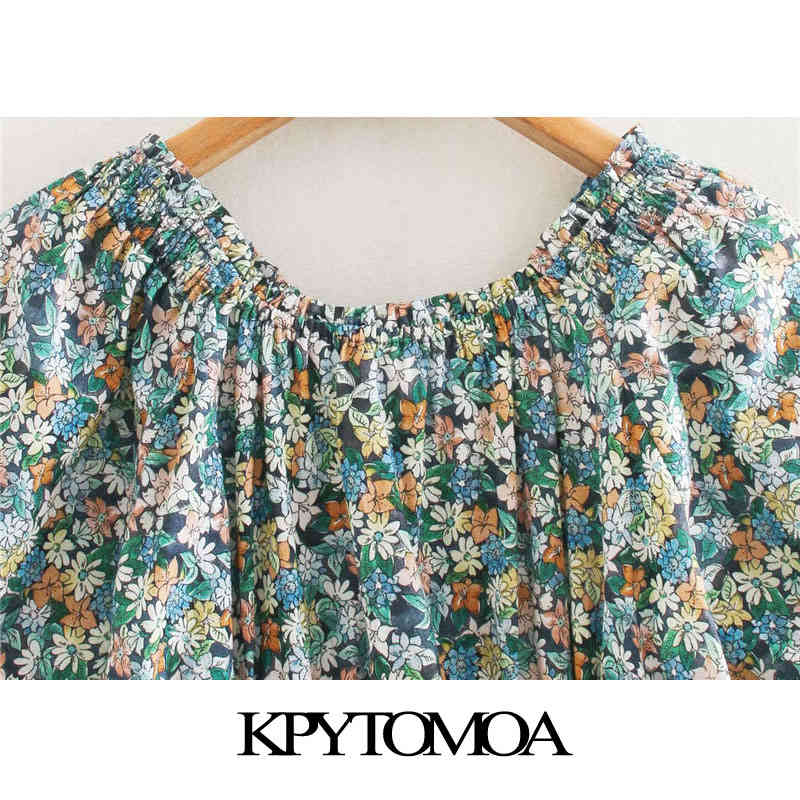 Women Chic Fashion With Cut-out Detail Smocked Trims Mini Dress O Neck Puff Sleeve Female Dresses Mujer 210420