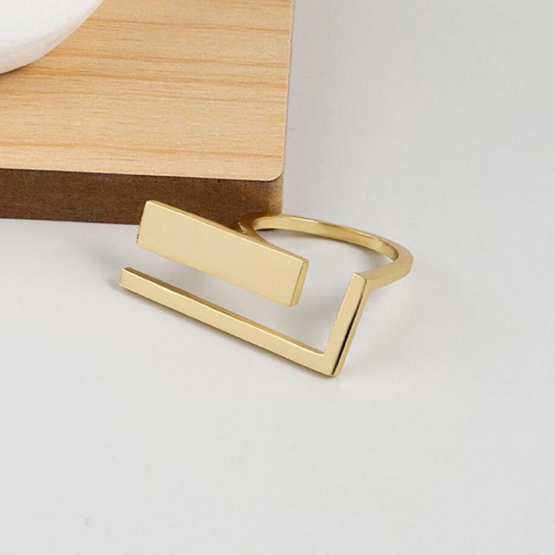 Cluster Rings KOFSAC Occident Chic Geometric Ring For Women Silver Color Jewelry Fashion Simple Hyperbole Lady Finger Gifts Daily