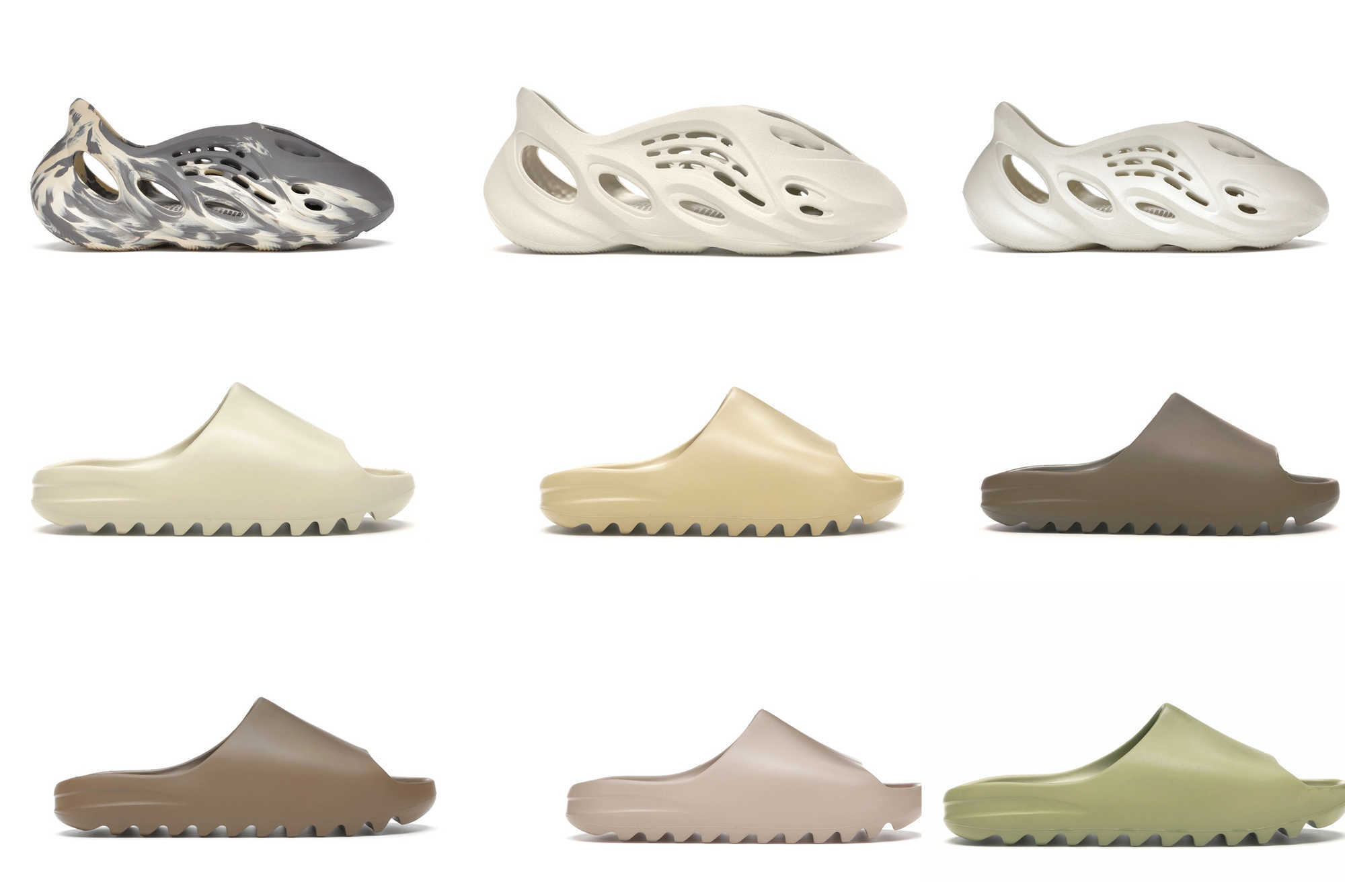 

2021 Authentic Foam Rnnr Mxt Moon Gray Ararat Sand Runner Shoes Originals Slide Slippers Desert Earth Brown Bone Soot Core Pure Resin Kanye West