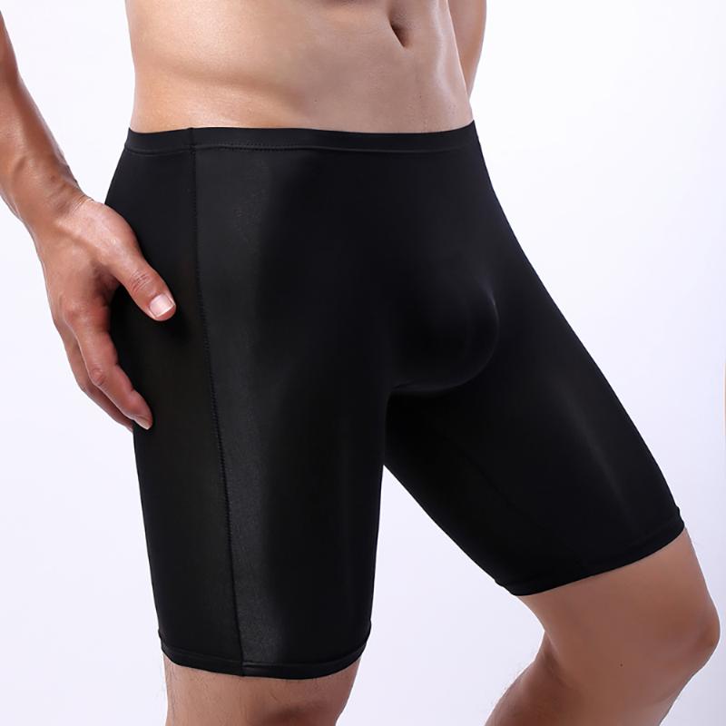 Underpants Ice Silk Men Sexy Boxer Briefs Long Leg Mens Boxers Shorts Comfortable Male Seamless Underwear Breathable, Black
Underpants Ice Silk Men Sexy Boxer Briefs Long Leg Mens Boxers Shorts Comfortable Male Seamless Underwear Breathable, Black