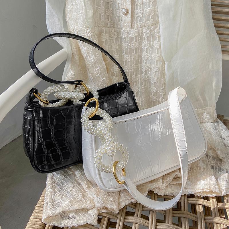 Pearl Design Small Stone Pattern PU Leather Shoulder Bag For Women 2021 Lady Handbags And Purses Female Totes Cross Body, Black
Pearl Design Small Stone Pattern PU Leather Shoulder Bag For Women 2021 Lady Handbags And Purses Female Totes Cross Body, Black