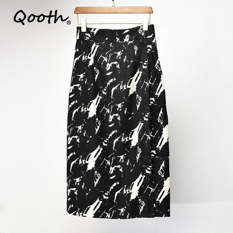 Qooth Printed Wave Pattern Mid-Length Skirt Retro Autumn Winter High-Waist Skirt Split Color Matching A-line Skirt QT623 210518, White
Qooth Printed Wave Pattern Mid-Length Skirt Retro Autumn Winter High-Waist Skirt Split Color Matching A-line Skirt QT623 210518, White