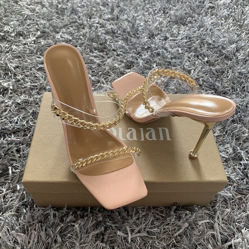 Summer Women Sandals Square Toe Ladies Heel Mules Clear PVC Transparent High Heels Slippers Female Fashion Chain Shoes Woman dh54u45j, Dlt-h black
Summer Women Sandals Square Toe Ladies Heel Mules Clear PVC Transparent High Heels Slippers Female Fashion Chain Shoes Woman dh54u45j, Dlt-h black