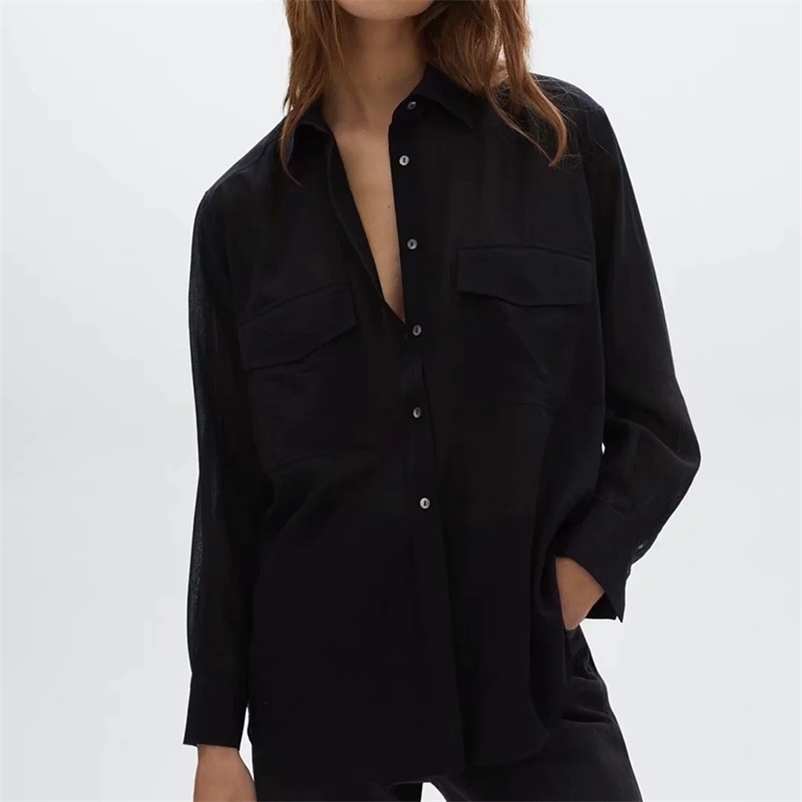 Women spring summer Cotton lapel casual shirt with two pockets blouses transparent long sleeve lace shirts 210524, White
Women spring summer Cotton lapel casual shirt with two pockets blouses transparent long sleeve lace shirts 210524, White