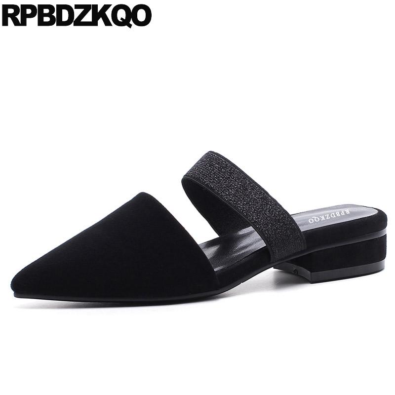 Slippers Women Mules Summer 2021 Pointed Toe Suede Sandals Plain Flat Chinese Fashion Brand Slides Runway Ladies Black Shoes 5
Slippers Women Mules Summer 2021 Pointed Toe Suede Sandals Plain Flat Chinese Fashion Brand Slides Runway Ladies Black Shoes 5