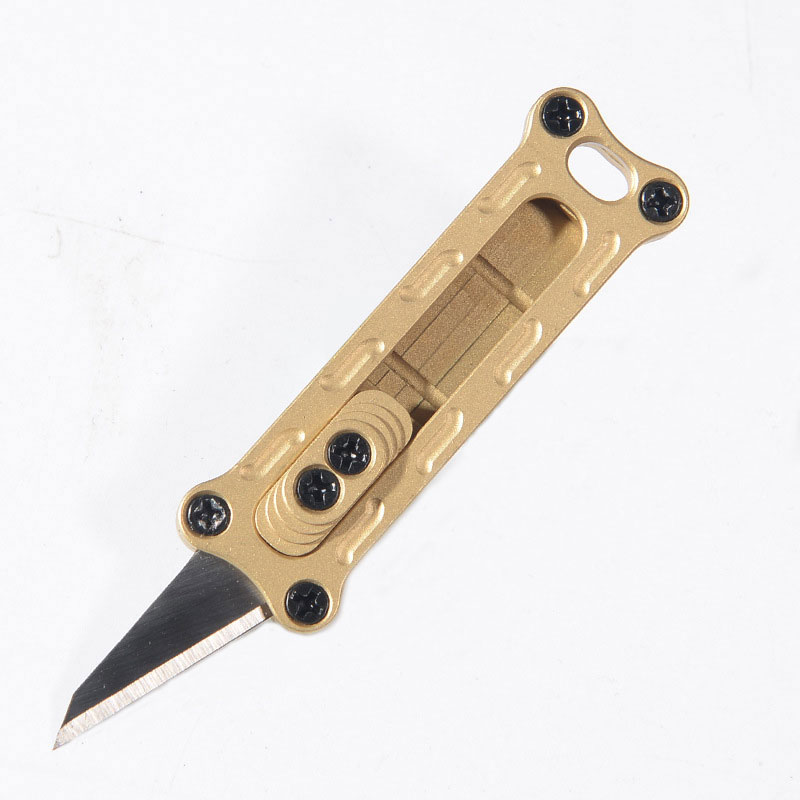 EDC Mini Solid Brass #11 Blade Portable Utility Knife Paper cutter Key Chain Outdoor Camping Survival Tool от DHgate WW