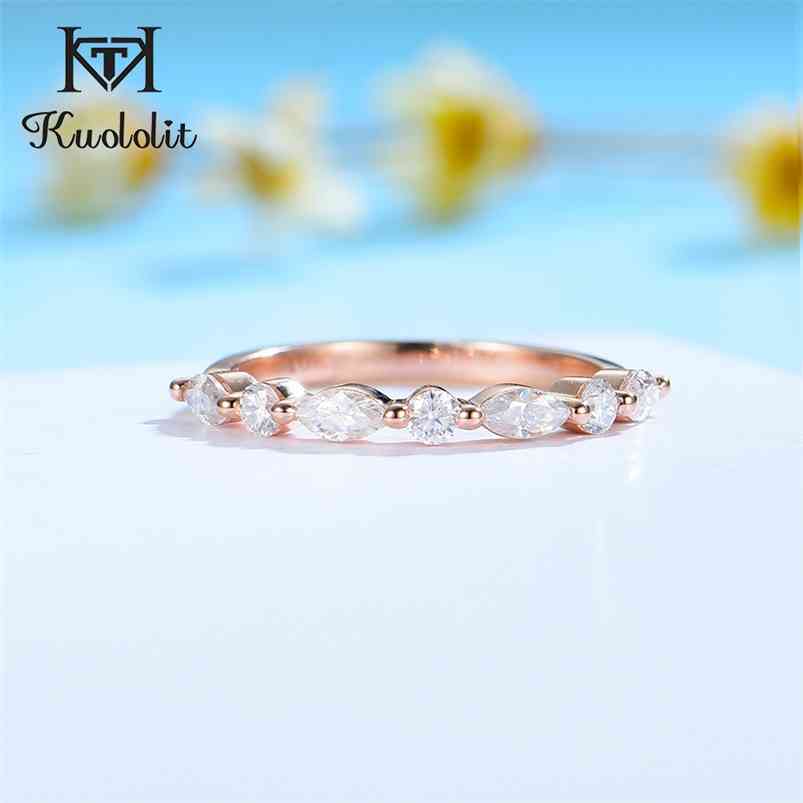 Kuololit Bubble Ring 14K 10K 585 Rose Gold for Women Marquise Matching Band Engagement Party Half Size Fine 210701
Kuololit Bubble Ring 14K 10K 585 Rose Gold for Women Marquise Matching Band Engagement Party Half Size Fine 210701