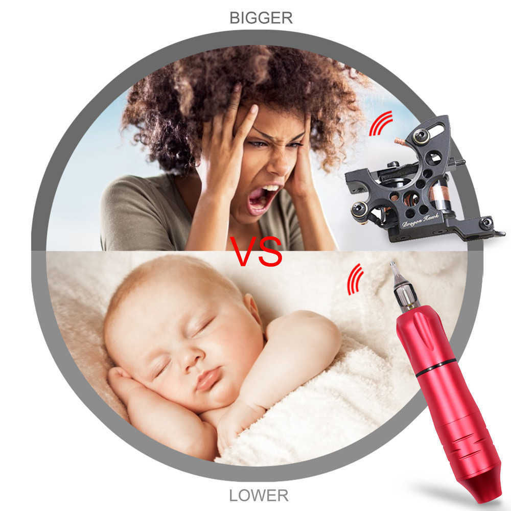 Professional Tattoo Machine Kit Complete Rotary Pen Set Cartridge Needles For Permanent Makeup Eyebrow Body Artist 210622