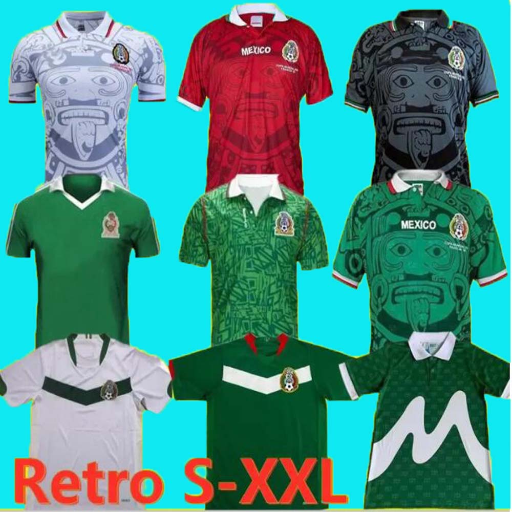 1995 Retro México Blanco Soccer Jersey 1986 1994 1998 Hernández H.Sanchez Camisa de Fútbol Luis García Campos Antiguo Maillot Márquez 2006, 1998 3rd
1995 Retro México Blanco Soccer Jersey 1986 1994 1998 Hernández H.Sanchez Camisa de Fútbol Luis García Campos Antiguo Maillot Márquez 2006, 1998 3rd