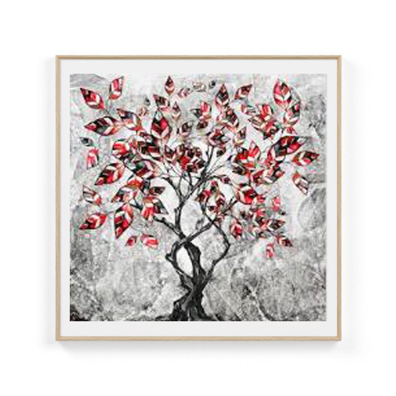 Red Flowers Tree Landscape Canvas Painting Abstract Prints And Posters Wall Pictures For Living Room Home Decor