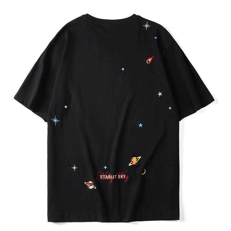 Men's T-Shirts Mens Hip Hop Fashion Summer Tops 2021 Embroidery Planets Stars Tees Shirts Streetwear Harajuku Casual Short Sleeve Tshirts, Black
Men's T-Shirts Mens Hip Hop Fashion Summer Tops 2021 Embroidery Planets Stars Tees Shirts Streetwear Harajuku Casual Short Sleeve Tshirts, Black