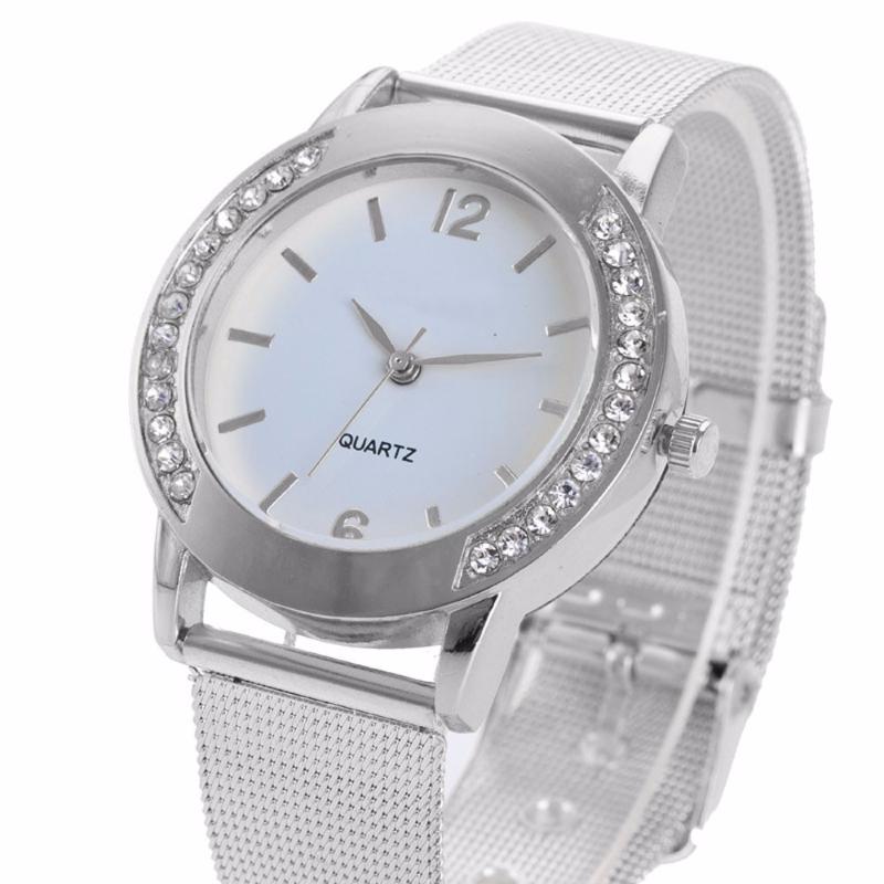 Wristwatches Fashion Crystal Silver Strap Watches Women Stainless Steel Bracelet Watch Ladies Quartz Clock, As pic
Wristwatches Fashion Crystal Silver Strap Watches Women Stainless Steel Bracelet Watch Ladies Quartz Clock, As pic