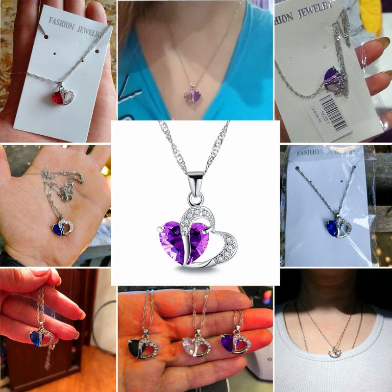 Pendant Necklaces Brand Fashion Women Heart Necklace Luxury Crystal Rhinestone Chain Jewelry
Pendant Necklaces Brand Fashion Women Heart Necklace Luxury Crystal Rhinestone Chain Jewelry