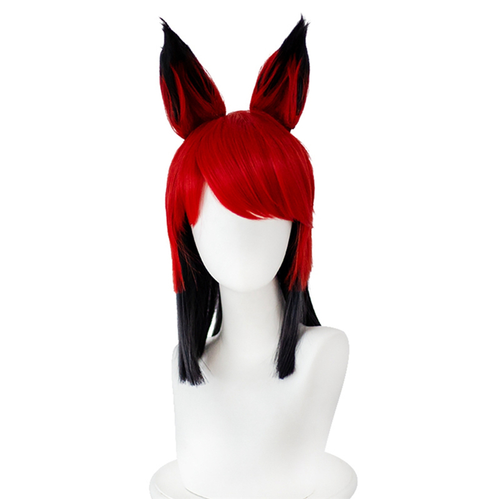 Anime New Hazbin Cosplay Hotel Alastor Wigs Red Black Short Hair Halloween Carnival Christmas Costume Wig with Ears, Wb1489
Anime New Hazbin Cosplay Hotel Alastor Wigs Red Black Short Hair Halloween Carnival Christmas Costume Wig with Ears, Wb1489