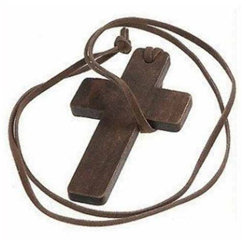 Wooden Necklace Leather Cord Cross Pendant Necklaces Ladies Party Decoration Fashion Accessories, Silver
Wooden Necklace Leather Cord Cross Pendant Necklaces Ladies Party Decoration Fashion Accessories, Silver