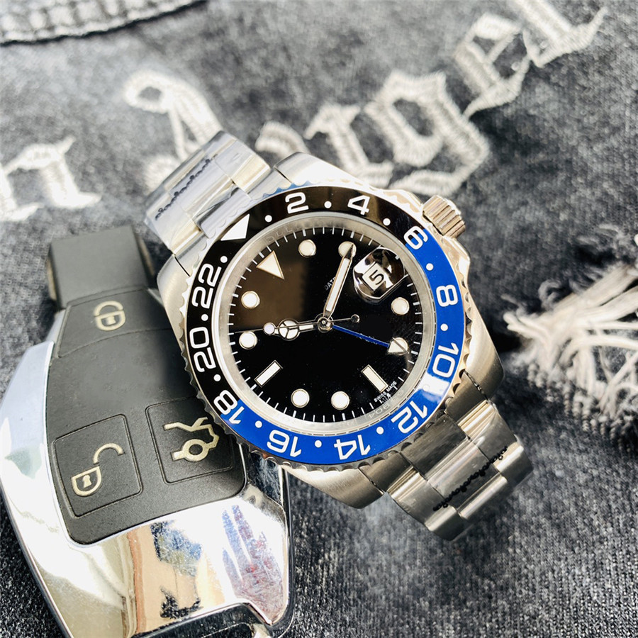 GMT-Master II Automatic Mechanical Men Watch 40mm Sapphire Surface Stainless Steel Strap Men 24-hour Scale Two-color Mixed Calendar Watches With Box
GMT-Master II Automatic Mechanical Men Watch 40mm Sapphire Surface Stainless Steel Strap Men 24-hour Scale Two-color Mixed Calendar Watches With Box