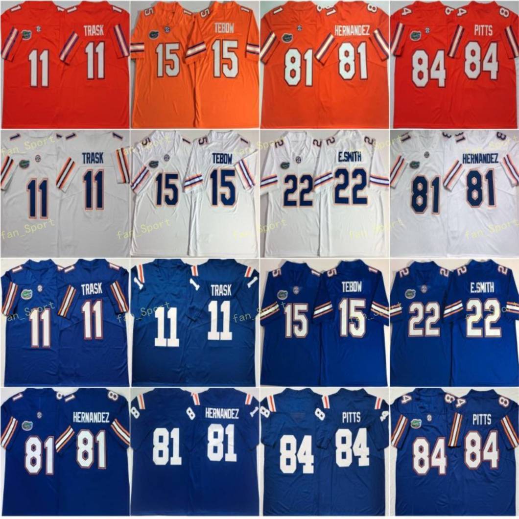 NCAA Football Florida Gators 81 Aaron Hernandez Jersey 11 Kyle Trask 84 Kyle Pitts 15 Tim Tebow Emmitt Smith College Blue White Orange, Black
NCAA Football Florida Gators 81 Aaron Hernandez Jersey 11 Kyle Trask 84 Kyle Pitts 15 Tim Tebow Emmitt Smith College Blue White Orange, Black