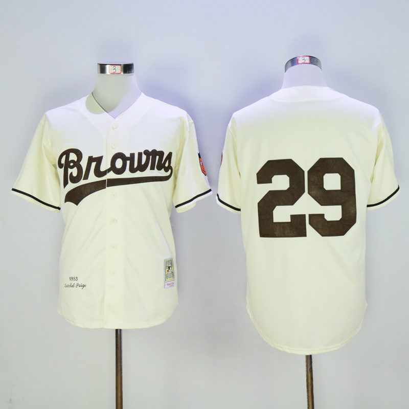 Retired mens Baseball Jersey 1953 Browns #29 Satchel Paige Jersey Cool Base Breathable Pure Cotton Stitched White Grey Team Away High Quality, As picture
Retired mens Baseball Jersey 1953 Browns #29 Satchel Paige Jersey Cool Base Breathable Pure Cotton Stitched White Grey Team Away High Quality, As picture