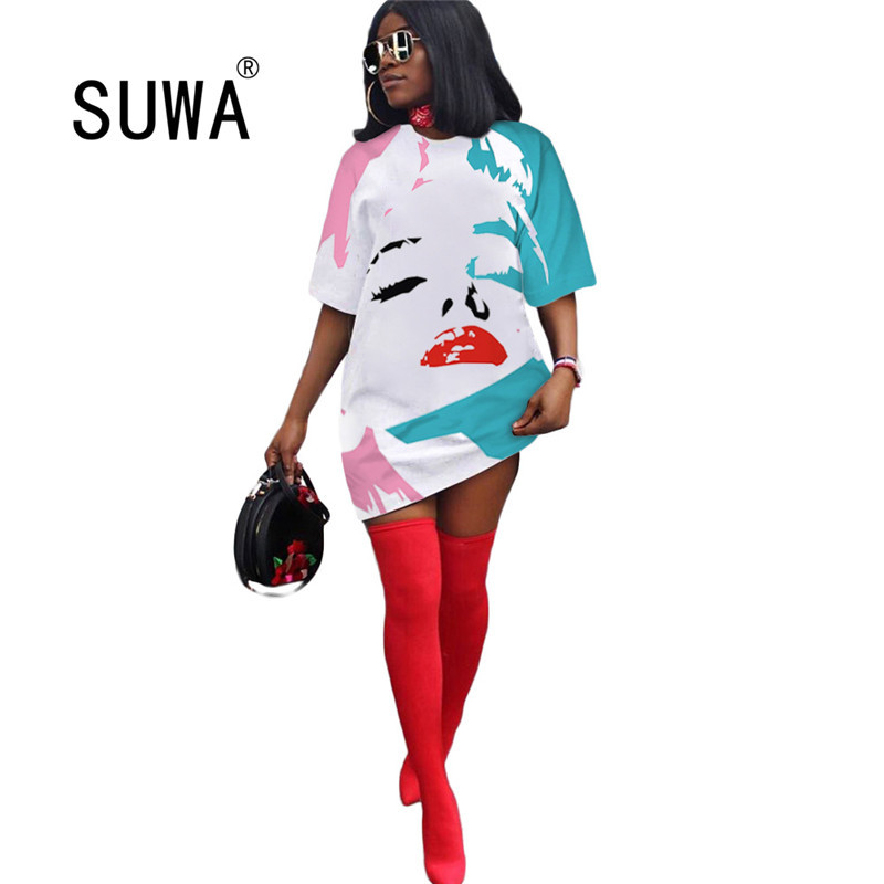 Product Colorful Comic Printed Short Sleeve 90s T-shirt Top Mini Dresses For Women Summer Holiday Boho Dress Sundress K-pop 210525, White
Product Colorful Comic Printed Short Sleeve 90s T-shirt Top Mini Dresses For Women Summer Holiday Boho Dress Sundress K-pop 210525, White