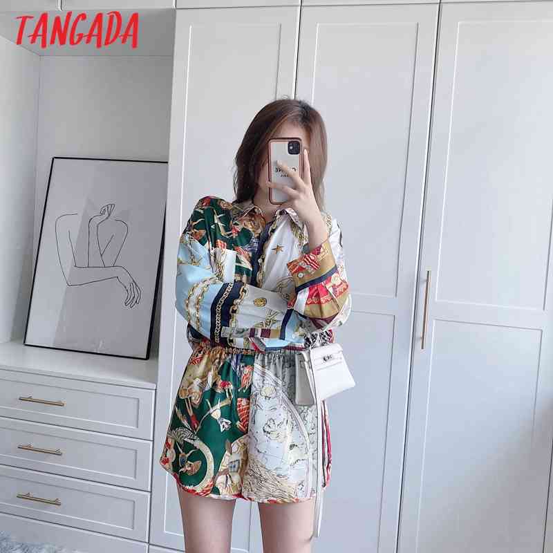 Women Summer Print Strethy Waist Female Retro Basic Casual Shorts Pantalones 5Z74 210416