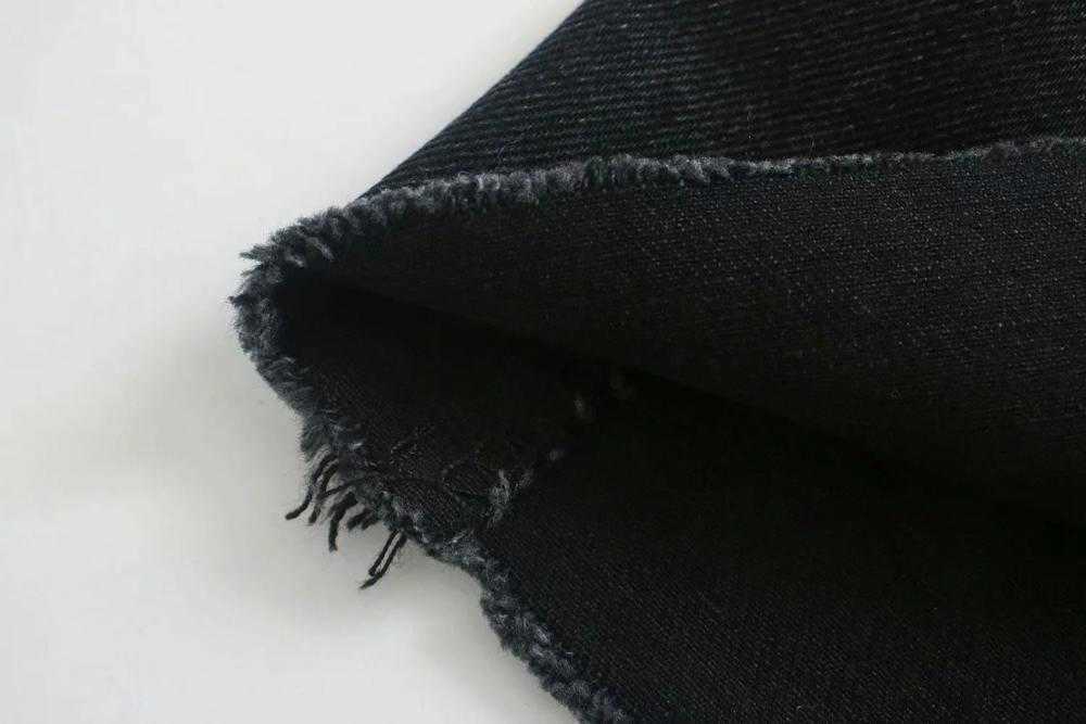 XNWMNZ Za women Fashion hi-rise wide-leg full length jeans Vintage faded seamless hems High Waist Zipper button Denim Female 210809
