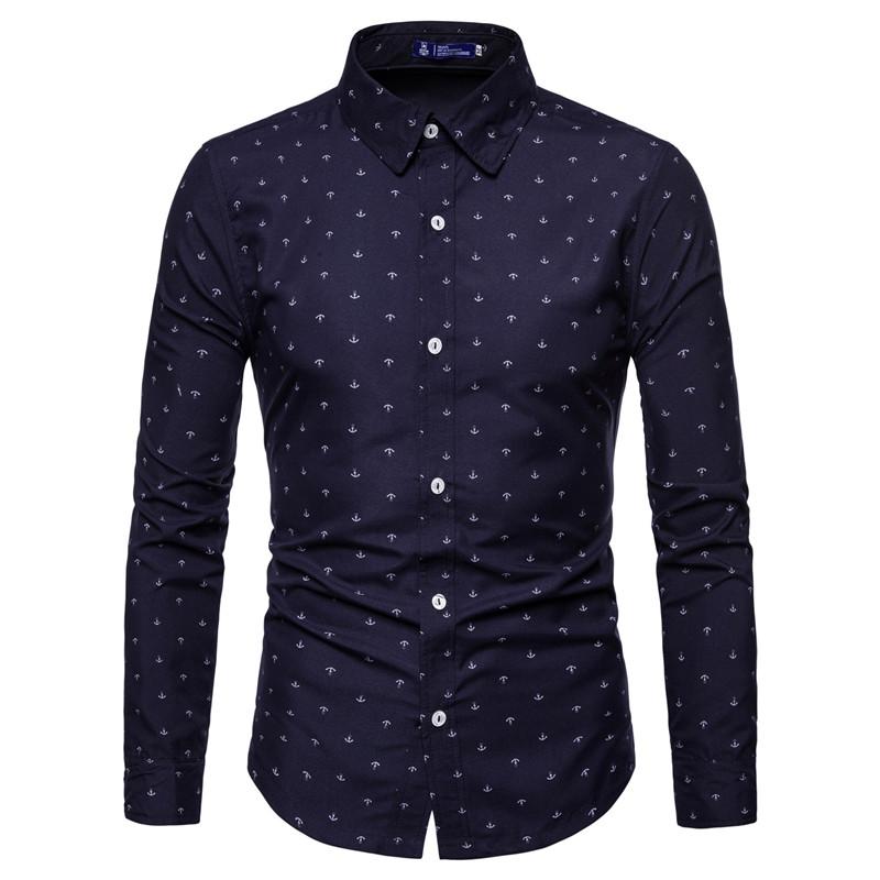Men's Casual Shirts Fashion Anchor Pattern Men 2021 Spring Autumn Long Sleeve Button Down Slim Fit Clothes Big Sizes -4XL, White
Men's Casual Shirts Fashion Anchor Pattern Men 2021 Spring Autumn Long Sleeve Button Down Slim Fit Clothes Big Sizes -4XL, White