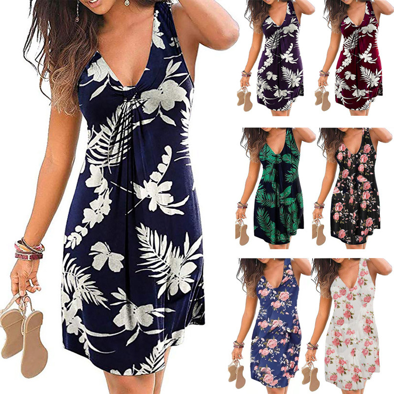 Beach Boho Print Dresses for women 2021 Sexy V-neck Sleeveless Loose A-Line Dress Plus Size Summer Women Casual Dresses Vestidos, Navy blue
Beach Boho Print Dresses for women 2021 Sexy V-neck Sleeveless Loose A-Line Dress Plus Size Summer Women Casual Dresses Vestidos, Navy blue