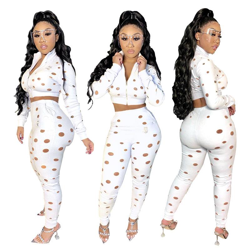 Women Set Summer Tracksuits Long Zipper Front Holes Short Crop Tops And High Waist Skinny Pants 2 Pieces Sporty Outfits Two Piece Dress