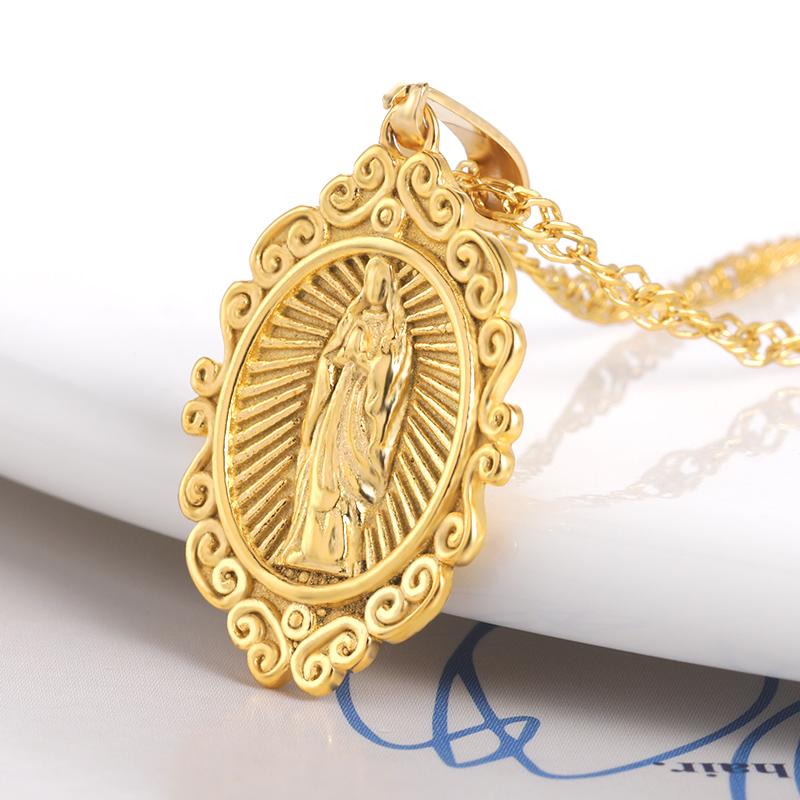 Pendant Necklaces Classic Vintage Maria Choker Necklace For Women Gold Color Stainless Steel Chain Charm Fashion Jewelry Religion Friend Gif
Pendant Necklaces Classic Vintage Maria Choker Necklace For Women Gold Color Stainless Steel Chain Charm Fashion Jewelry Religion Friend Gif