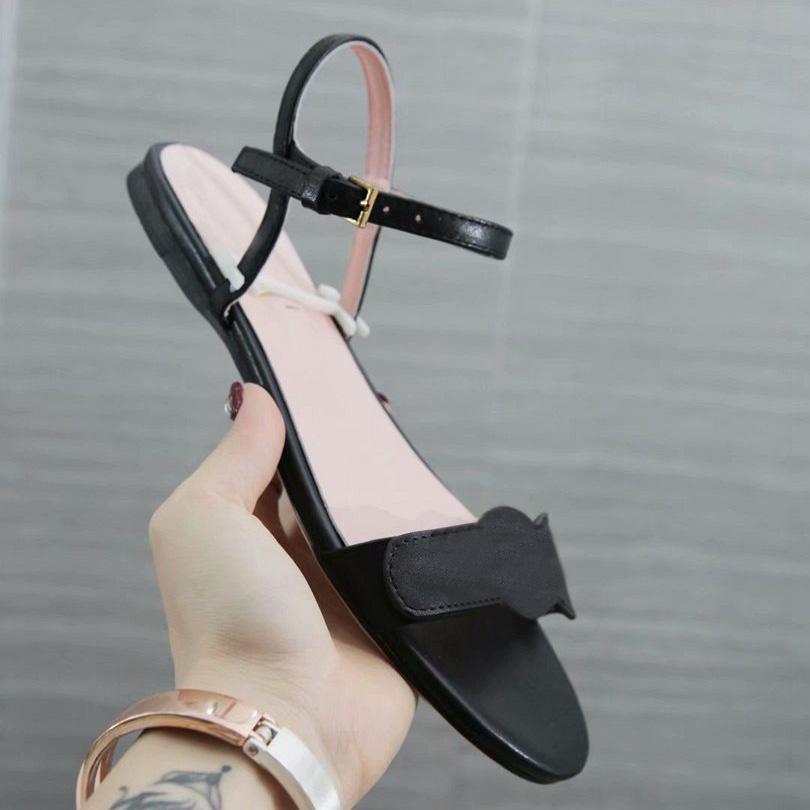 Fashion Strap Flats Sandals High Quality Leather Lady Summer Beach Gladiators with box, Black
Fashion Strap Flats Sandals High Quality Leather Lady Summer Beach Gladiators with box, Black