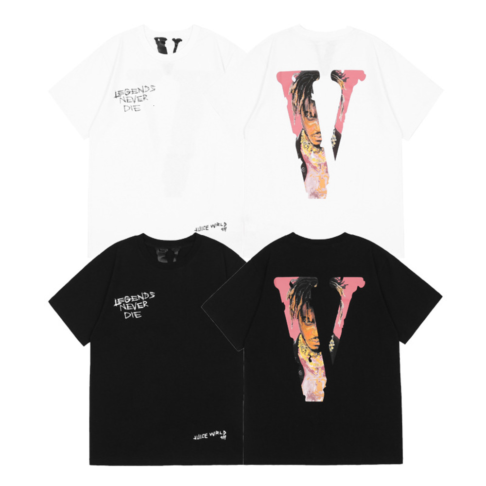 fashion brand vlones x juicewrld co branded big v short sleeve men's and women's high street ins couple's same t-shirt, White
fashion brand vlones x juicewrld co branded big v short sleeve men's and women's high street ins couple's same t-shirt, White