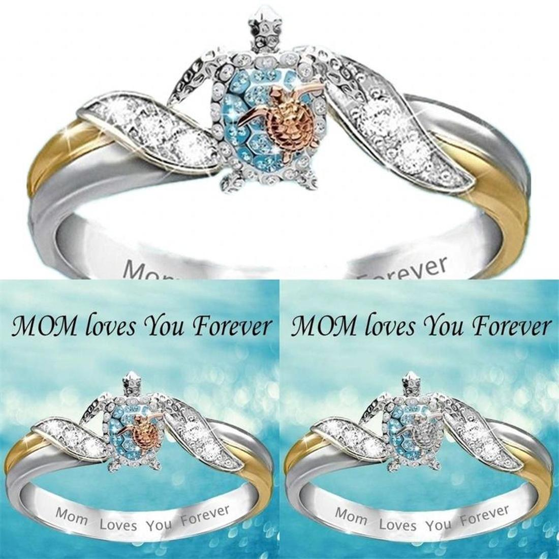 Genuine Sea Turtle Rings Alloy Gold Silver Plating Band Rhinestone Blue Women 2 Colors Ring Mom Loves You Forever Fashion Jewelry 2 3hja L2
Genuine Sea Turtle Rings Alloy Gold Silver Plating Band Rhinestone Blue Women 2 Colors Ring Mom Loves You Forever Fashion Jewelry 2 3hja L2
