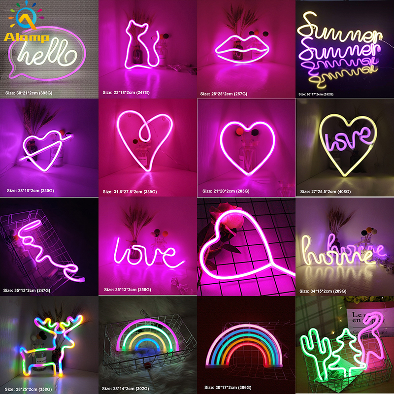LED Neon Sign SMD2835 Indoor Night Light Love Heart Rainbow Cat Home Lighting Model USB Decorations Table Lamps For Holiday Xmas Party
LED Neon Sign SMD2835 Indoor Night Light Love Heart Rainbow Cat Home Lighting Model USB Decorations Table Lamps For Holiday Xmas Party