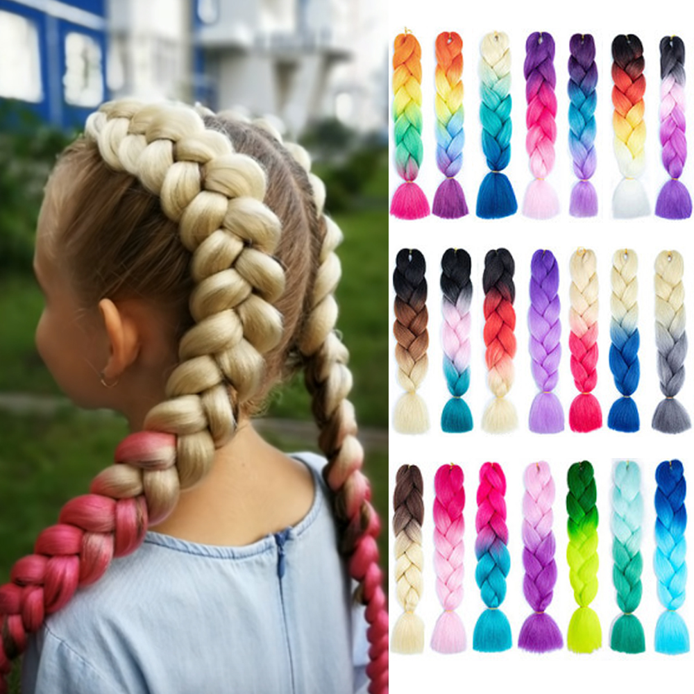 24 Inch Gradient Color Luminous Jumbo Braiding Hair Pre Stretched Afro Ombre Synthetic Braid Extension For White Box Twist, 1 pc monochrome random mix
24 Inch Gradient Color Luminous Jumbo Braiding Hair Pre Stretched Afro Ombre Synthetic Braid Extension For White Box Twist, 1 pc monochrome random mix