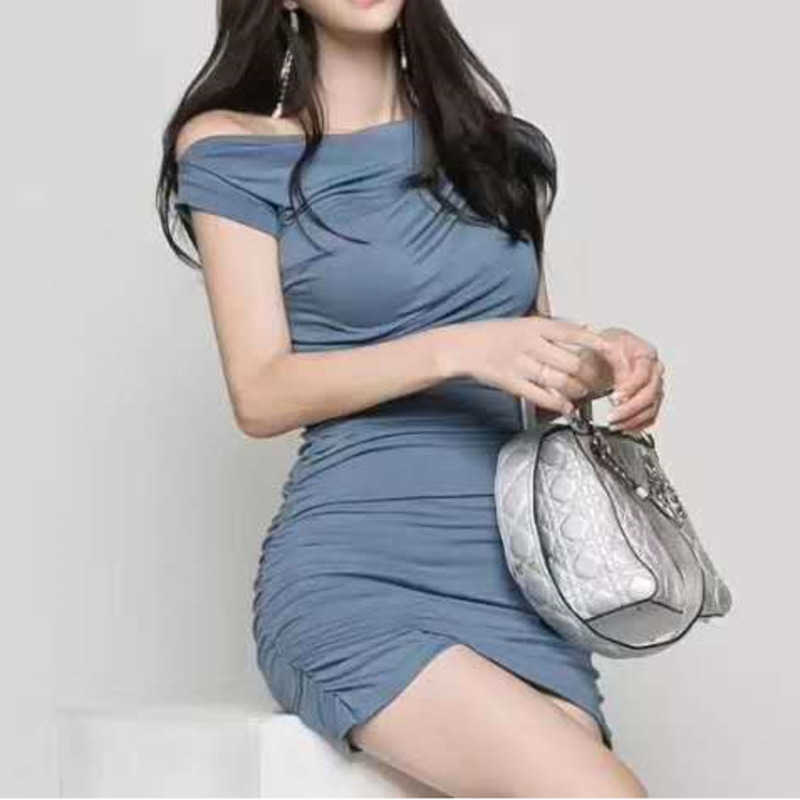 WOMENGAGA Summer Korean Fashion Elegant Thin Sheath Hip Mini Pink T Shurt Party Dress Base Dresses Vintage Z4U4 210603, Blue
WOMENGAGA Summer Korean Fashion Elegant Thin Sheath Hip Mini Pink T Shurt Party Dress Base Dresses Vintage Z4U4 210603, Blue