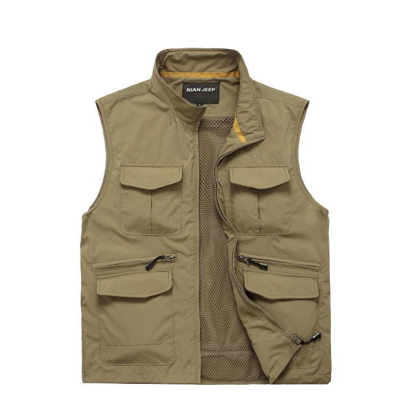 Men's Vests 2021 Fashion Men Casual Vest High Travel Tops Multi-pockets Pography Waistcoat Chalecos Para Hombre, Army green
Men's Vests 2021 Fashion Men Casual Vest High Travel Tops Multi-pockets Pography Waistcoat Chalecos Para Hombre, Army green