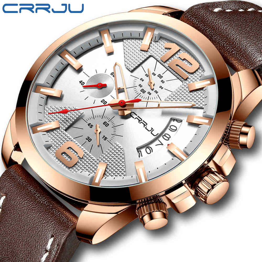 Business Men Watch Top Luxury Brand Big Dial Multi Function Chronograph Leather Strap Wristwatch Stylish Calendar Watch Relogio 210517, Black rose
Business Men Watch Top Luxury Brand Big Dial Multi Function Chronograph Leather Strap Wristwatch Stylish Calendar Watch Relogio 210517, Black rose