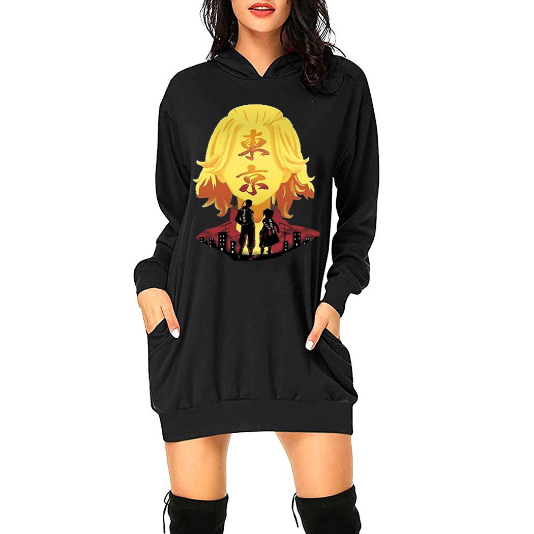Women Thick Hoodie Dress Autumn Winter Cartoon Animation Pattern Printing Casual Sport Street Wear Hip Hop Style Long Sleeve Loose Medium Length Hooded Pullovers, Black 1
Women Thick Hoodie Dress Autumn Winter Cartoon Animation Pattern Printing Casual Sport Street Wear Hip Hop Style Long Sleeve Loose Medium Length Hooded Pullovers, Black 1