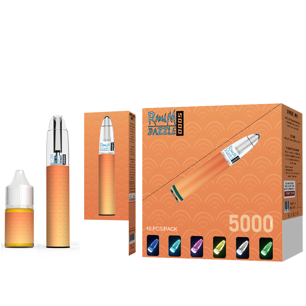 Dazzle 5000 puffs 14 colors Cigarettes R and M Disposable Vape Pen Rechargeable 10ml Pods Cartridges After sales service quality
Dazzle 5000 puffs 14 colors Cigarettes R and M Disposable Vape Pen Rechargeable 10ml Pods Cartridges After sales service quality