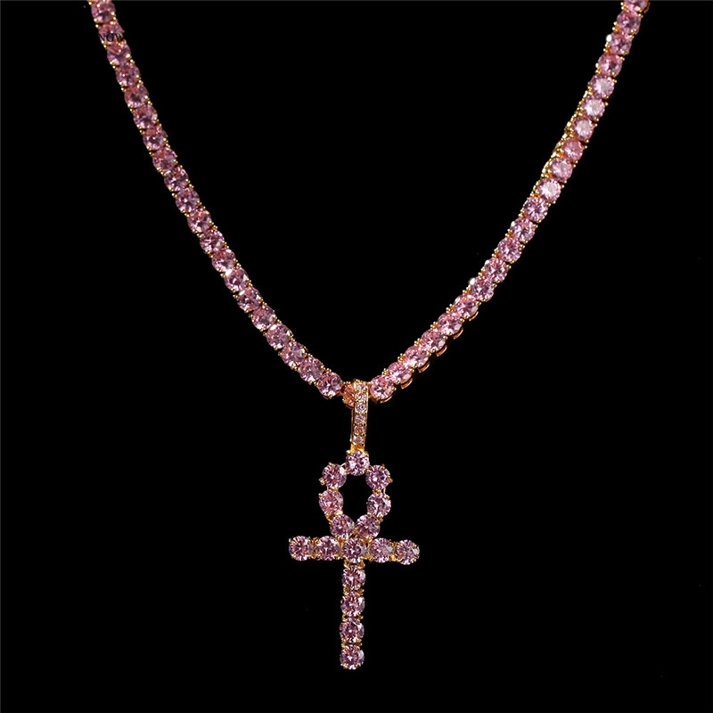Hiphop 4mm Iced Out Cubic Zirconia Tennis Chains Gold Color Cross Necklace Fashion Men Women Accessories Jewelry X0509
Hiphop 4mm Iced Out Cubic Zirconia Tennis Chains Gold Color Cross Necklace Fashion Men Women Accessories Jewelry X0509
