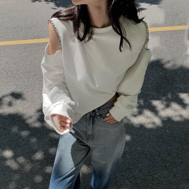 Women's Hoodies & Sweatshirts Streetwear 2021 Fashion Korean Shoulder Hollow Out Hoodie Spring Autumn Sweatshirt Pullover Long Sleeve Female, Gray
Women's Hoodies & Sweatshirts Streetwear 2021 Fashion Korean Shoulder Hollow Out Hoodie Spring Autumn Sweatshirt Pullover Long Sleeve Female, Gray