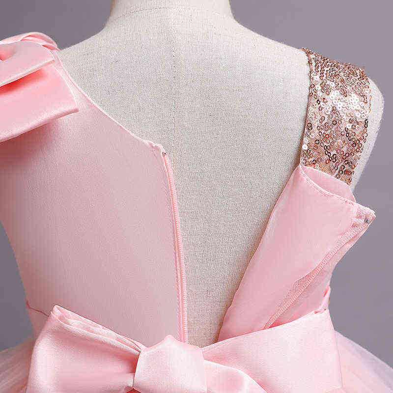 Summer Baby Dress Girl Beading 1st Birthday Dress For Baby Girl Dress Elegant Princess Dresses Infant Party Christening Gown AA220303