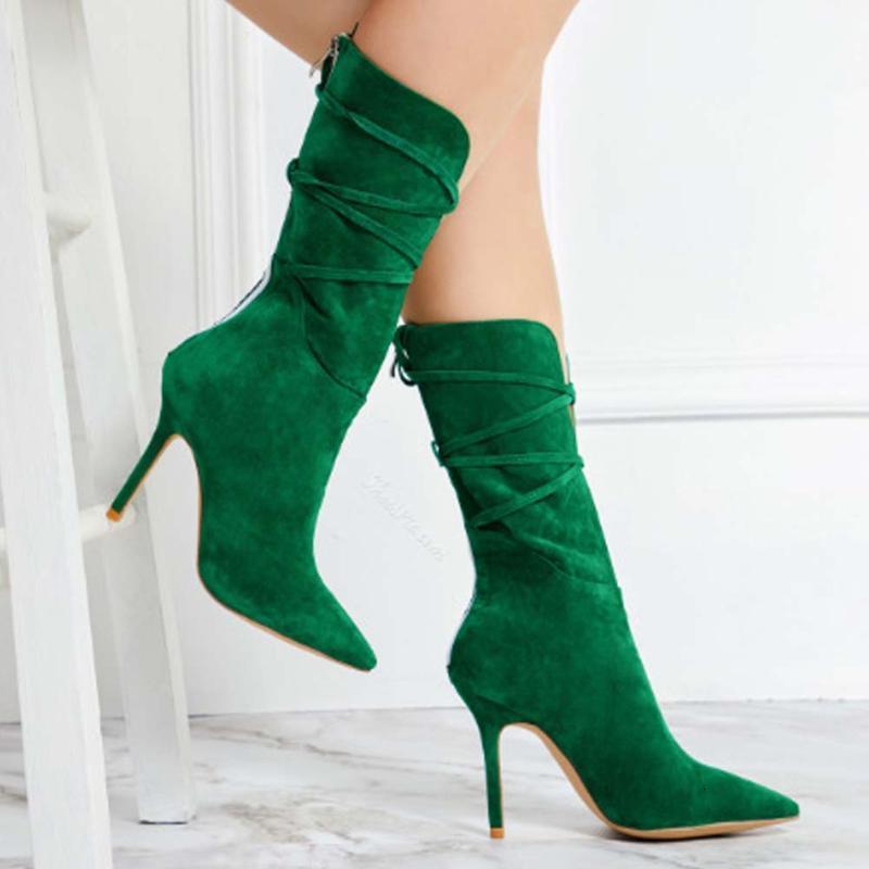 Boots Brand Design Great Quality INS Women Shoes Customized Female Thin High Heels Puls Size 34-43 Trendy Booties JMVZ, Green
Boots Brand Design Great Quality INS Women Shoes Customized Female Thin High Heels Puls Size 34-43 Trendy Booties JMVZ, Green