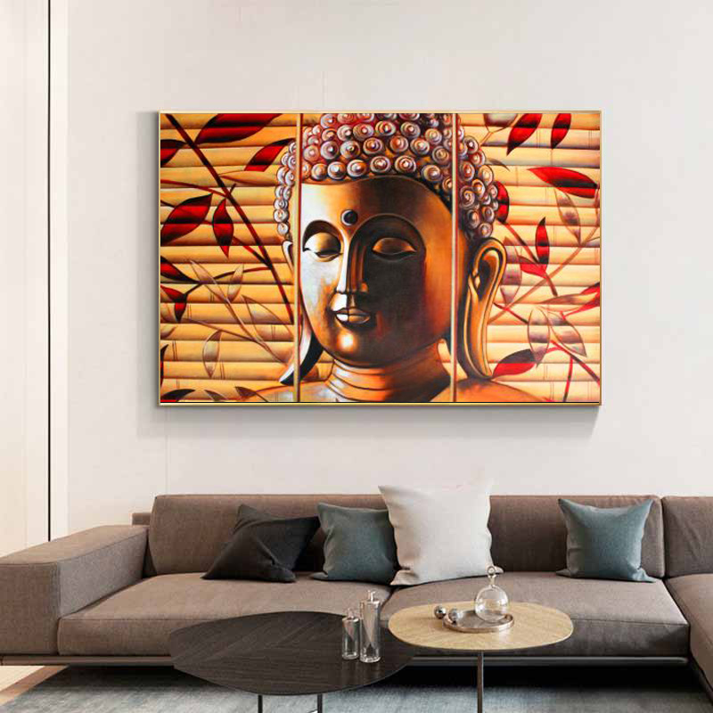 Modern Buddha Poster Wall Art Canvas Painting Abstract Picture HD Print For Living Room Temple Home Decoration No Frame