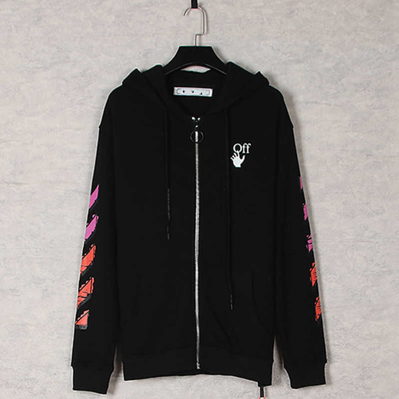 Men's Hoodies Sweatshirts 21fw Off Wild Gradient Graffiti Arrow White Zipper Cardigan and Women's Jacket, Black
Men's Hoodies Sweatshirts 21fw Off Wild Gradient Graffiti Arrow White Zipper Cardigan and Women's Jacket, Black