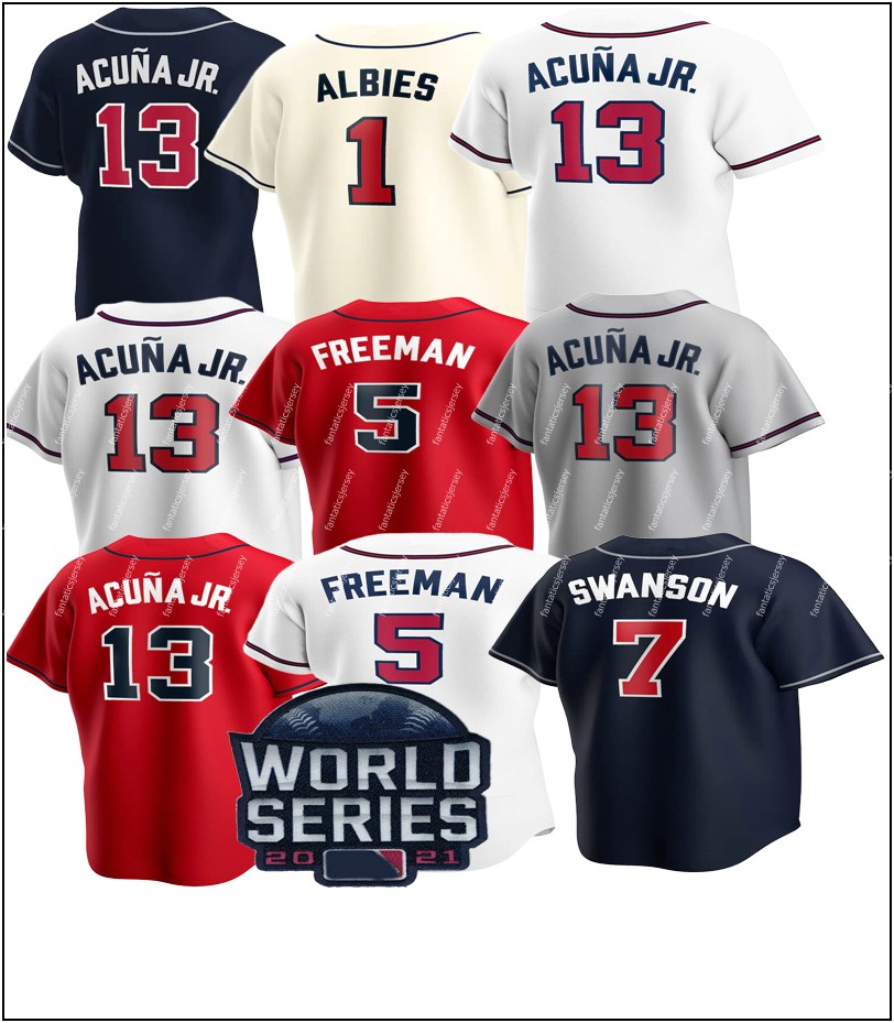 2021 Marcell Ozuna Jersey 5 Freddie Freeman 7 Dansby Swanson 13 Ronald Acuna Jr. 1 Ozzie Albies Mike Soroka Baseball Jerseys, Women´s color 4
2021 Marcell Ozuna Jersey 5 Freddie Freeman 7 Dansby Swanson 13 Ronald Acuna Jr. 1 Ozzie Albies Mike Soroka Baseball Jerseys, Women´s color 4