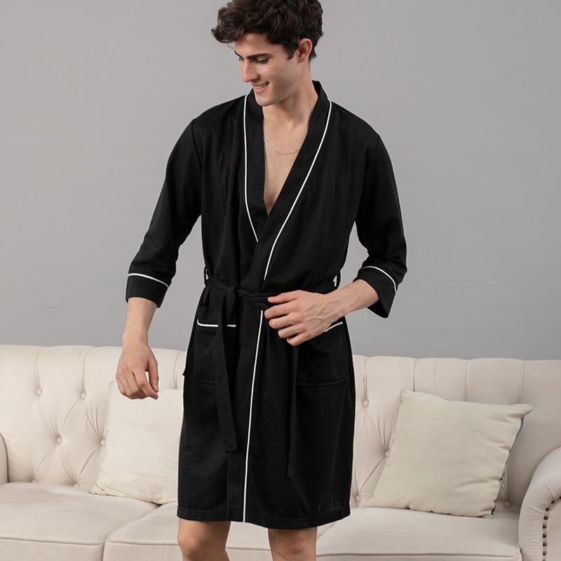 Men's Sleepwear Lovers Cotton Bathrobe Men Women Long Sleeve Pajama Homewear Loungewear Robe Bathroom Shower El Kimono, Black;brown
Men's Sleepwear Lovers Cotton Bathrobe Men Women Long Sleeve Pajama Homewear Loungewear Robe Bathroom Shower El Kimono, Black;brown