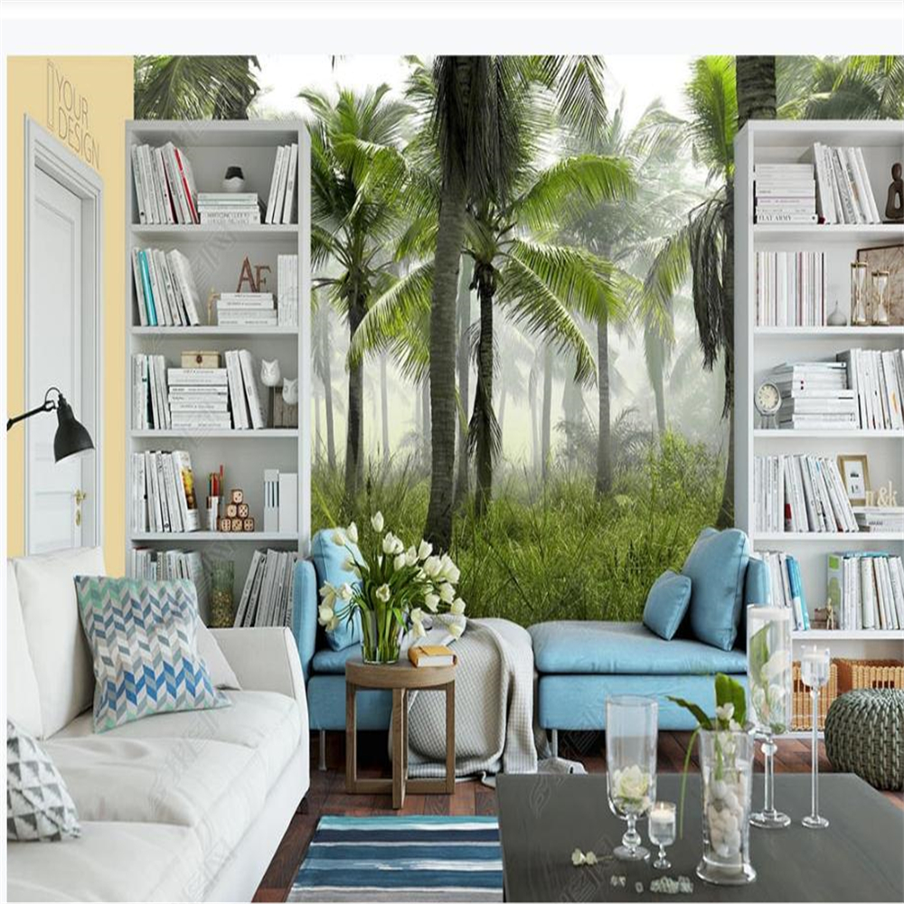beautiful scenery green tree wallpapers 3d murals wallpaper for living room