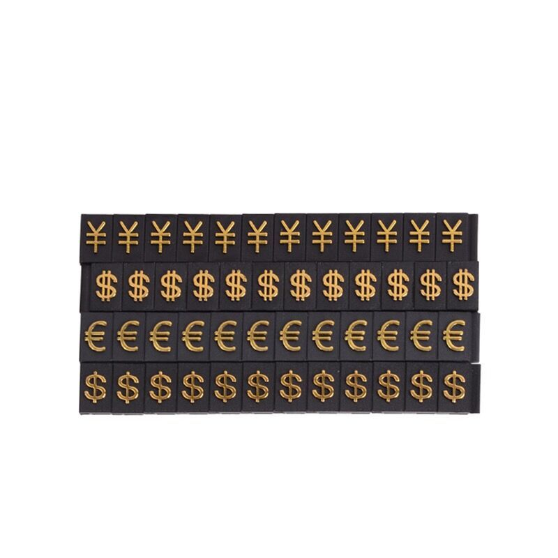 Price Tag Dollar Euro Number Digit Cubes Clothes Phone Laptop Jewelry Showcase Counter Price Label Sign Display Stand